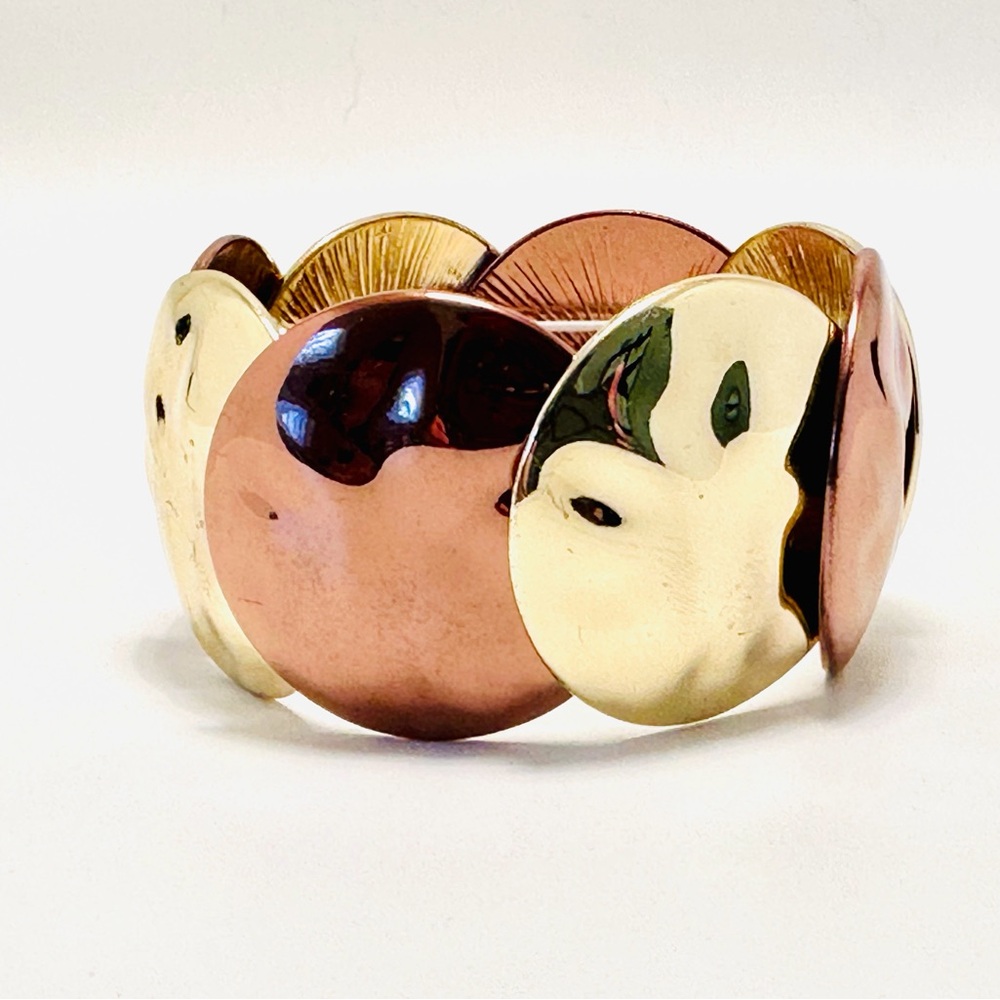 Elegant Gold and Copper Bracelet